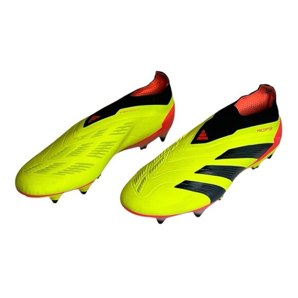 adidas Predator Elite Laceless SG IE0046 Soccer Cleats Citrus Energy Men Sz 13 - Picture 6 of 11